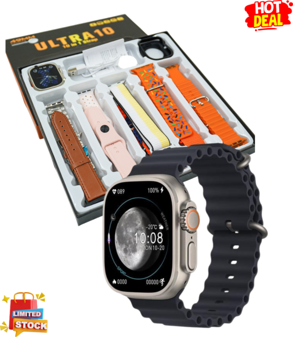 10-in-1 Ultra Smart Watch with Multiple Sports Modes, 10 Straps & 2.01'' HD Touch Display - Image 8