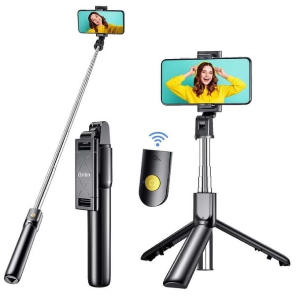 3-in-1 Wireless Bluetooth Selfie Stick & Mini Tripod with Remote Control